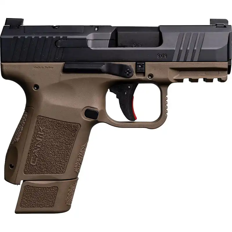 Canik Mete Mc9 Flat Dark Earth/Black 9MM 3.18" 15+12-Round Mag Optics Rdy