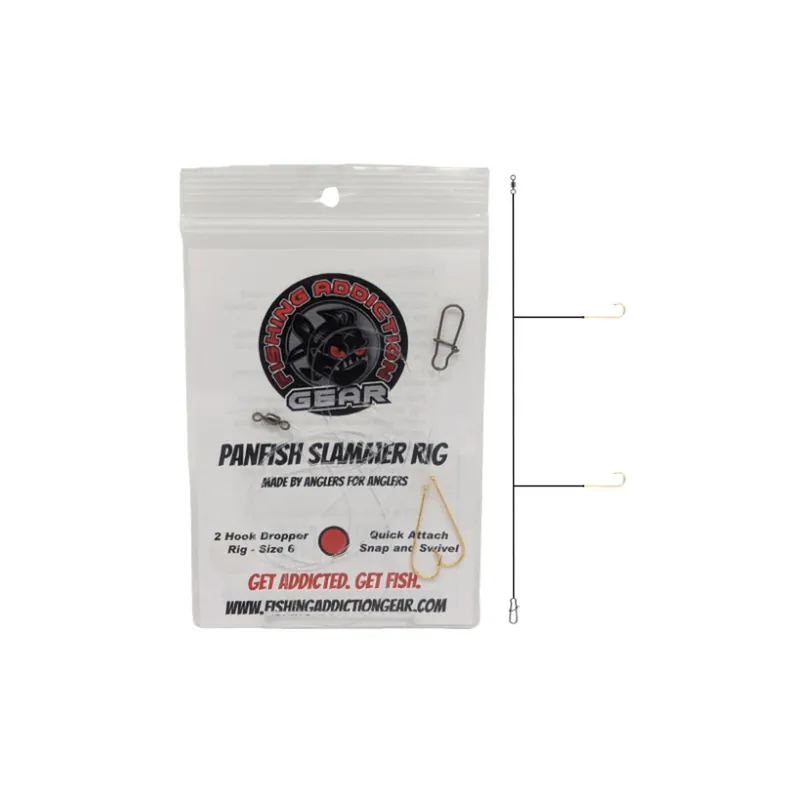 Fishing Addiction Panfish Slammer Rig Gold Hooks