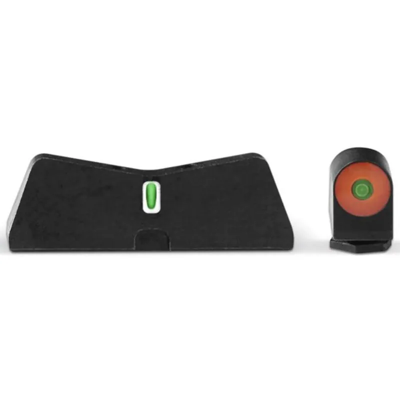 xS Sights DxT2 Big Dot Night Sights for Glock Green Orange Ring/Tritium Stripe Rear Matte Black