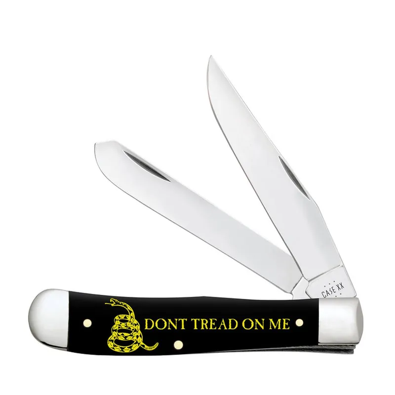 Case Dont Tread on Me Embellished Smooth Black Synthetic Trapper