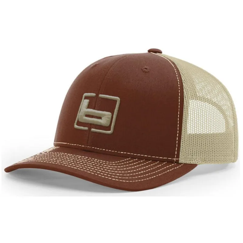 Banded R112 Trucker Caps, Brown/Khaki