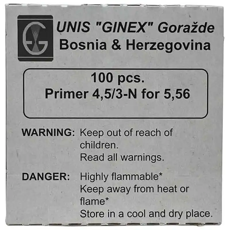 Unis Ginex Small Rifle Primers 1,000 Count