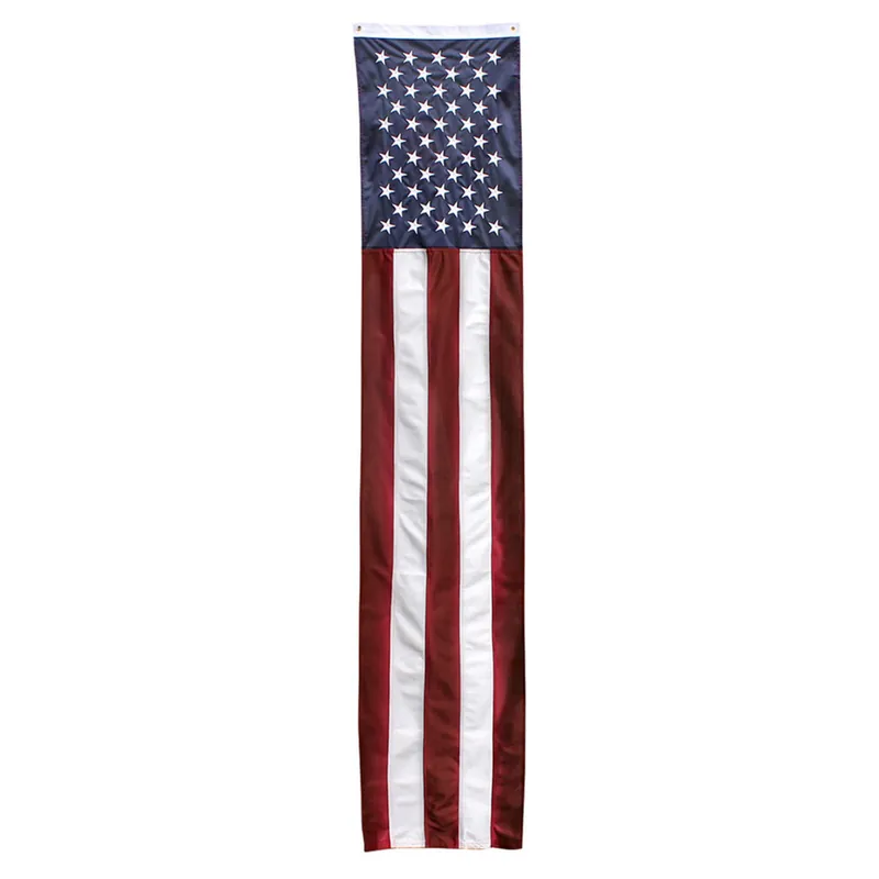 Online Flag Store Super Tough 20inch x 8ft US Flag Pulldown - High Tech Shiny Knit