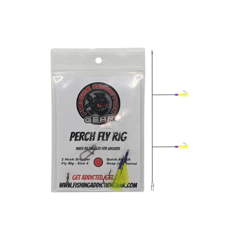 Fishing Addiction Perch Fly Rig Yellow Chartreuse