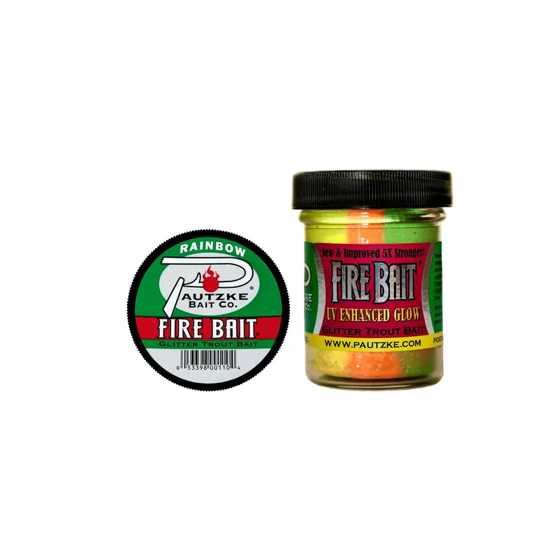 Pautzke Bait Co. Fire Bait Glitter Trout Bait Rainbow 1.5oz