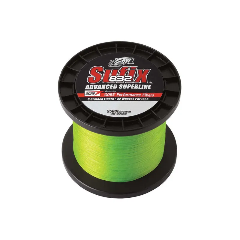 SUFIX 832 ADVANCED SUPERLINE BRAID Neon Lime 10 LB