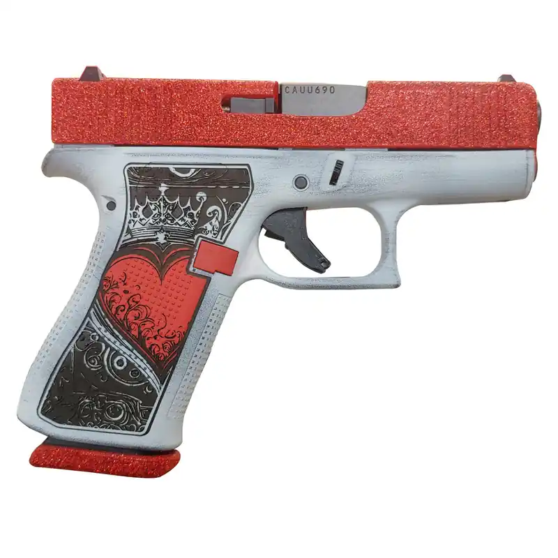 Glock 43X 9Mm 3.41" Barrel 2-10Rd Magazines Glitter Gunz Queen Of Hearts