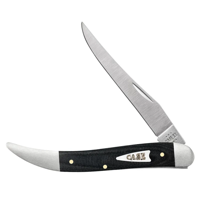 Case XX Medium Toothpick Black Micarta Folding Stainless Pocket Knife