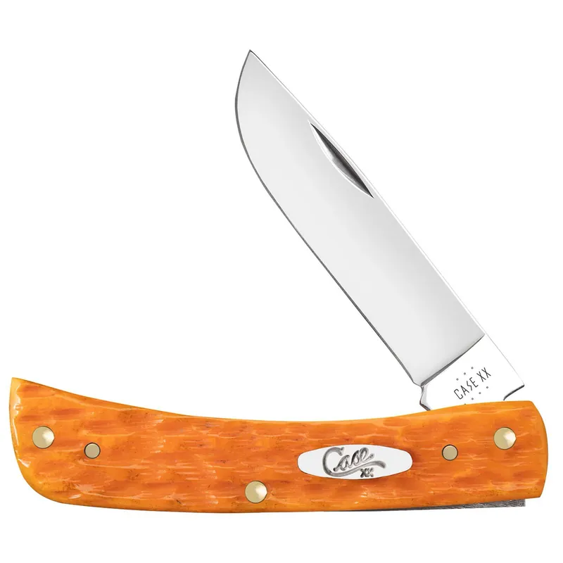 Case Sodbuster Jr Persimmon Orange Bone Stainless Pocket Knife 3 5/8"