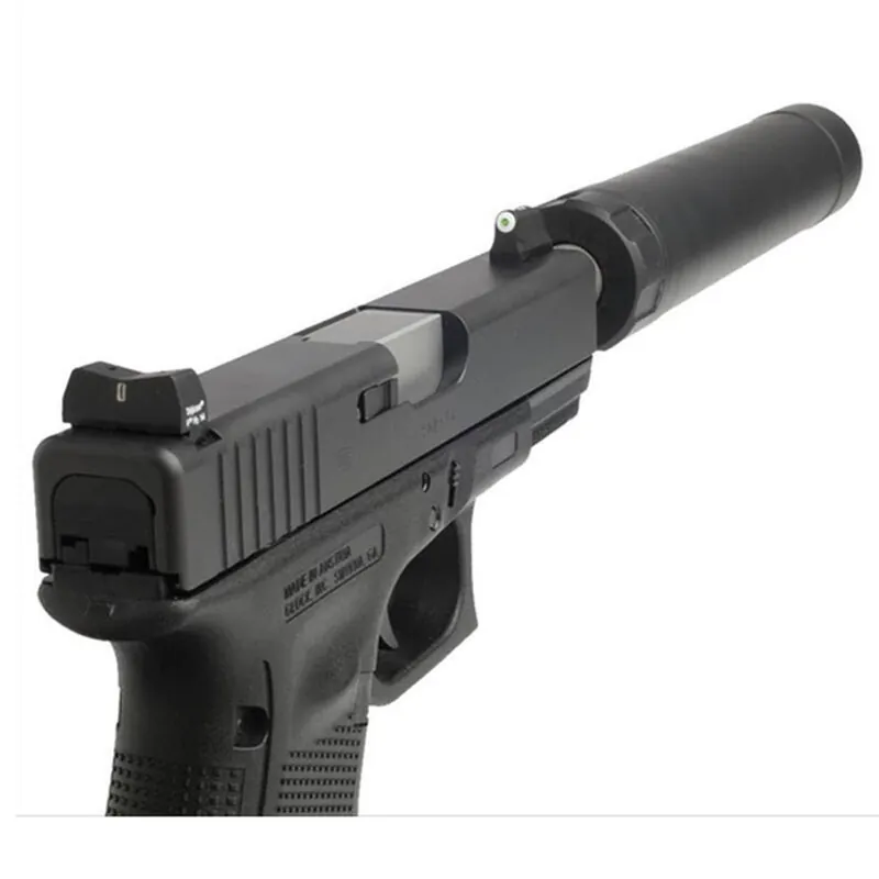 xS Sight Systems DxT Big Dot Suppressor Height Night Sights Glock Green Tritium Matte Black