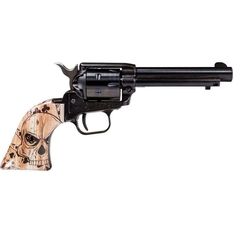 HERITAGE FIREARMS ROUGH RIDER REVOLVER .22 LR 4.75" BARREL 6-ROUNDS DEADMAN‘S HAND IVORY GRIPS