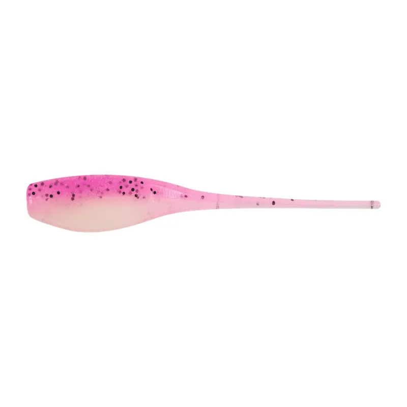 Bobby Garland Mo‘Glo Baby Shad Glow-In-The-Dark 2 inch Soft Plastic 18 pack Pink 2"