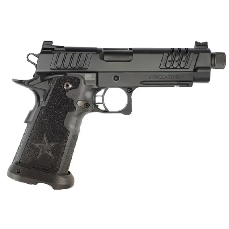 Staccato P Optics Ready DLC 5" Threaded Barrel X-Series 9mm G2 Tac Texture Grip