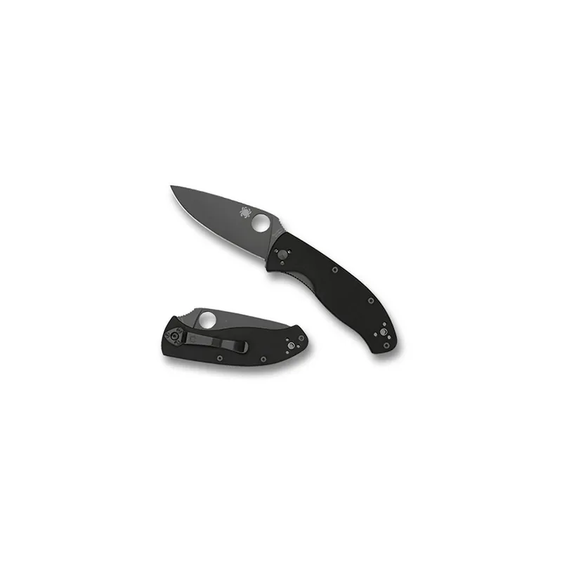 Spyderco Tenacious G-10 Black/Black 3.39" Plain Edge