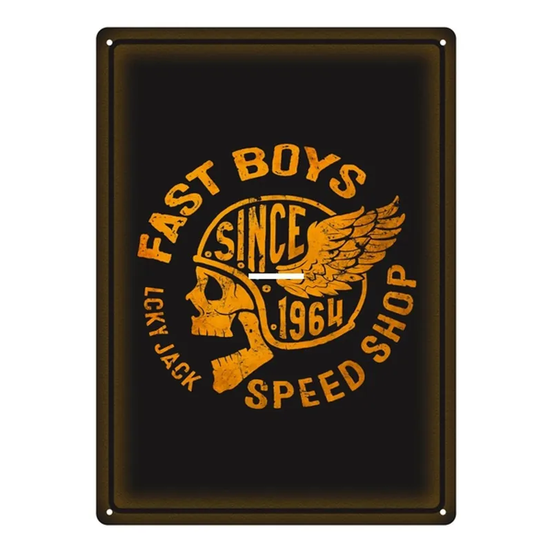 Rivers Edge Tin Sign 12in x 17in Fast Boys Speed Shop