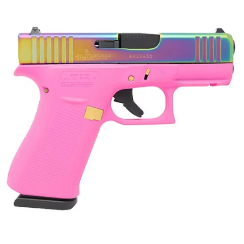 Glock 43X Pink Rainbow 9MM 3.41" Barrel 10+1 Rounds