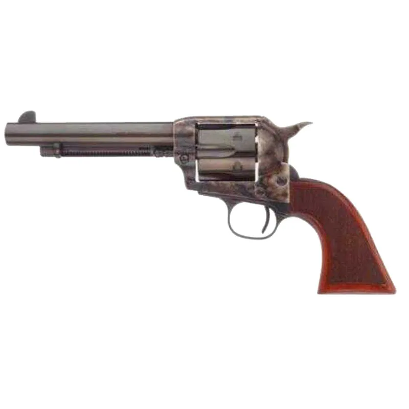 Taylor Uberti Short Stroke Runnin‘ Iron 1873 Revolver 45 Long Colt With Low Flat Hammer Spur Checkered Grip And Case Hardened Frame 5.5" Barrel Model 556213