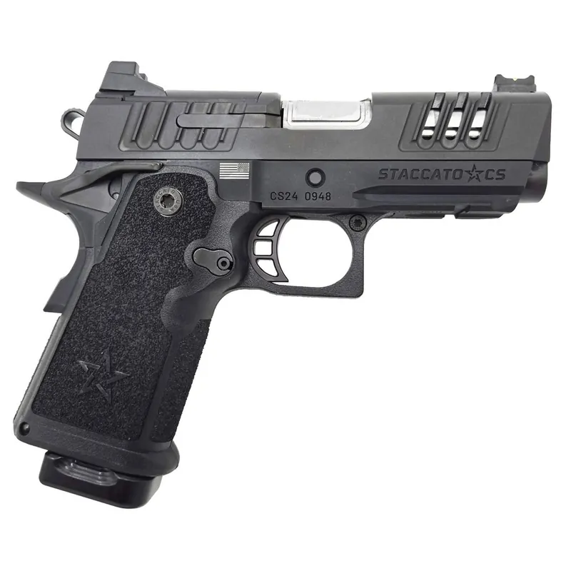 Staccato 2011 Cs 9mm 3.5" Stainless Barrel 2 Mags Al Frame Optic Ready Dlc Slide G2 Grip