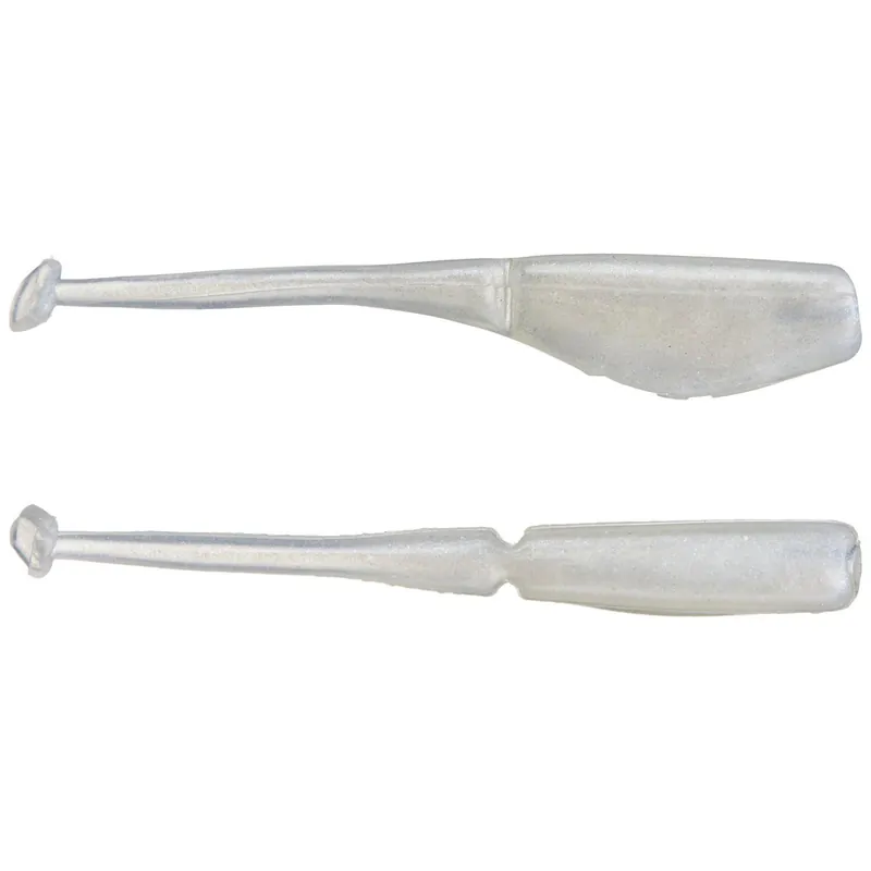 Bobby Garland Baby Shad 2 inch Soft Plastic 18 pack Pearl White 2"