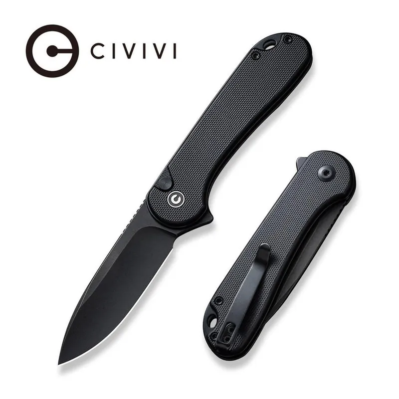 CIVIVI Button Lock Elementum II Pocket Knife G10 Handle 2.96" Nitro-V Blade