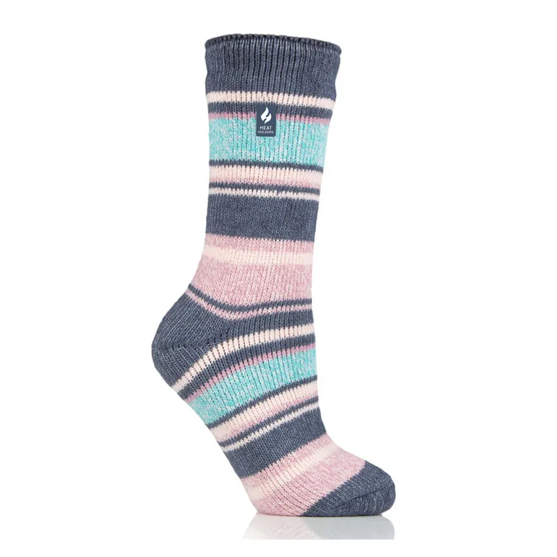 Heat Holders Women‘s Yasmine Multi Twist Stripe Socks Denim