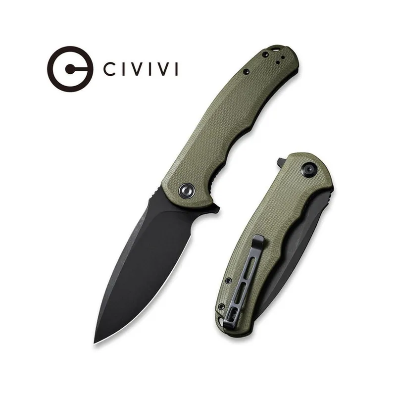 Civivi Knives Praxis Flipper G10 Handle 3.75" OD Green