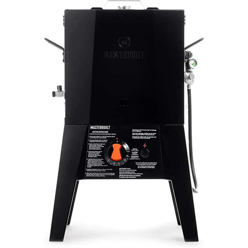 Masterbuilt MB20020120 Propane Thermostat Control Fryer, Black