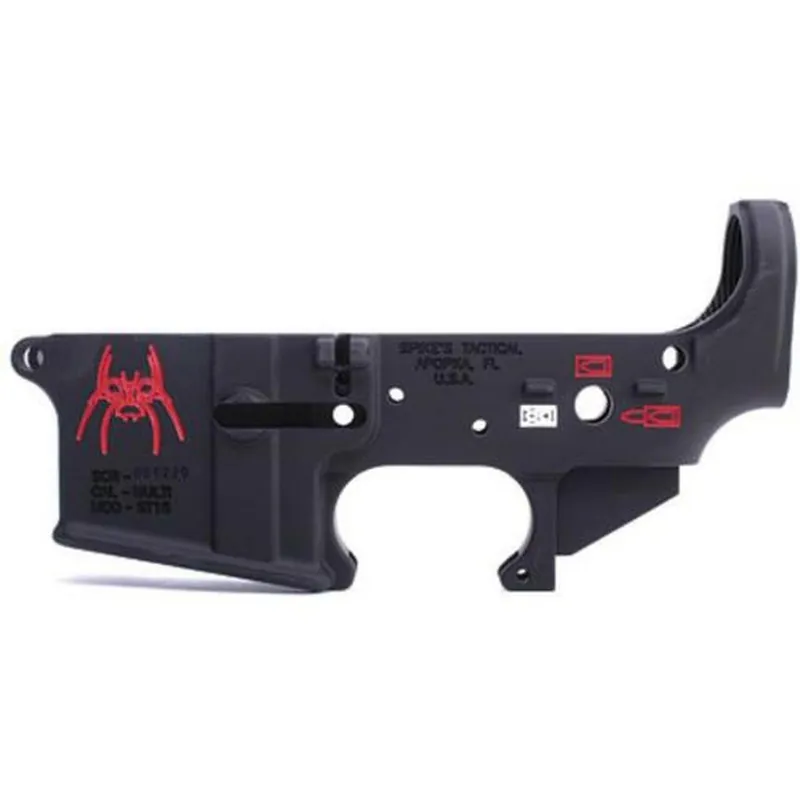 Spike‘s Spider AR-15 Stripped Lower Black Color Filled