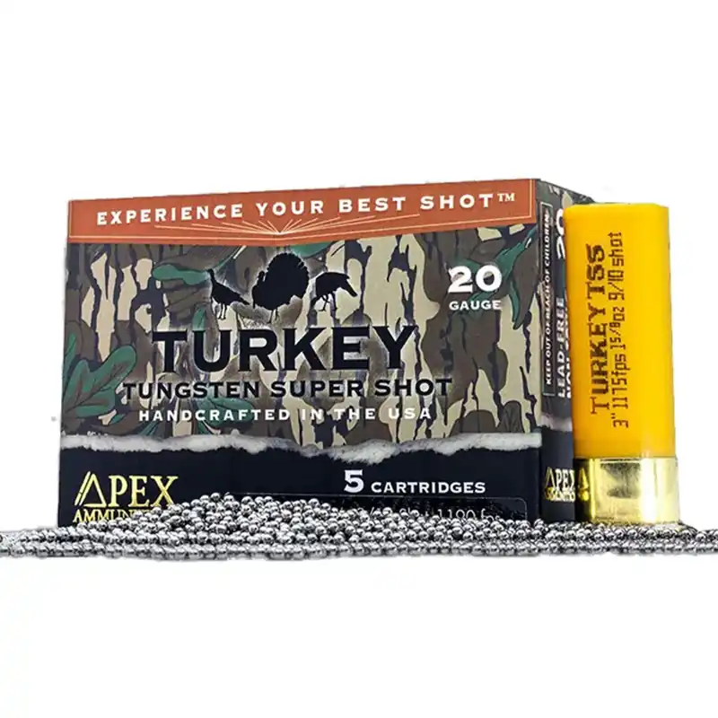 Apex Ammunition Turkey TSS Greenleaf 20 Gauge 1-5/8 Ounce 3 inch 5 Rounds