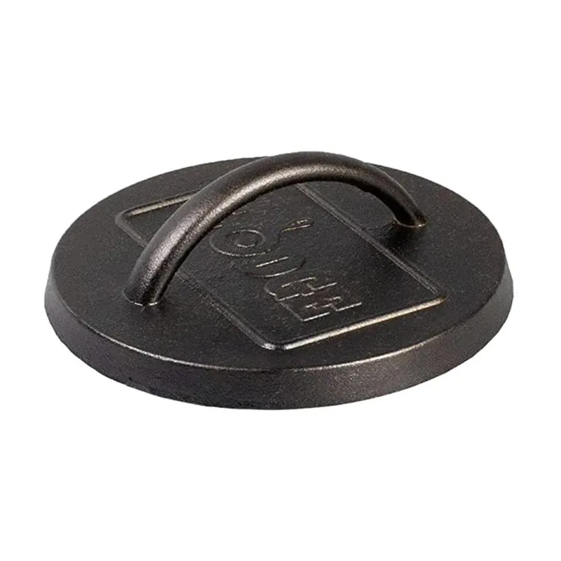 Lodge L6BP 6.25 Inch Seasoned Cast Iron Burger Press, Black