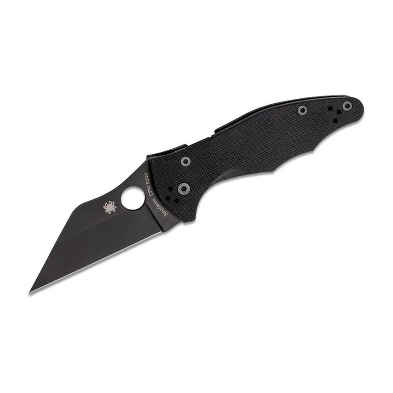 Spyderco Yojimbo 2 Folding 3.2" DLC Plain Blade G10 Black