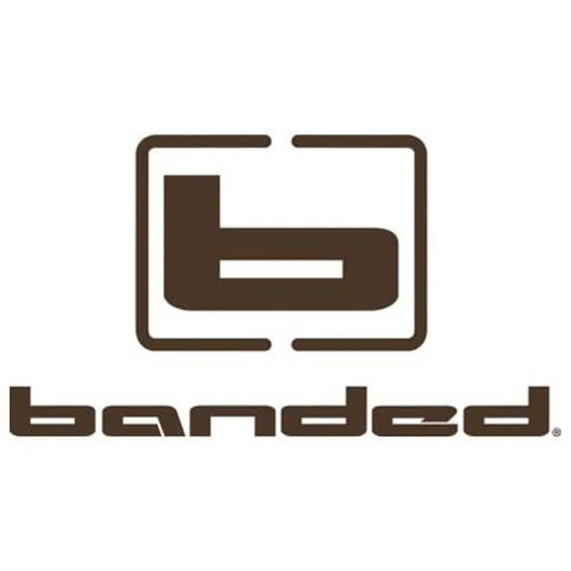 BANDED GEAR b LOGO VINYL WINDOW DECAL STICKER TRUCK BOAT ATV VERTICAL WHITE 24"