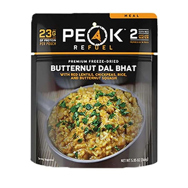 Peak Refuel Butternut Dal Bhat Freeze Dried Backpacking and Camping Food 2 Serving Pouch