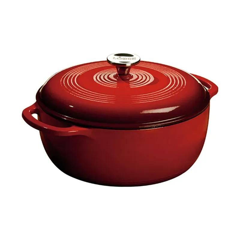 6 Quart Red Essential Enamel Cast Iron Dutch Oven