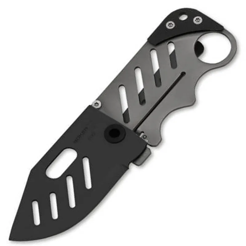 Boker Plus Credit Card Knife Black 2.25" Folding Grey