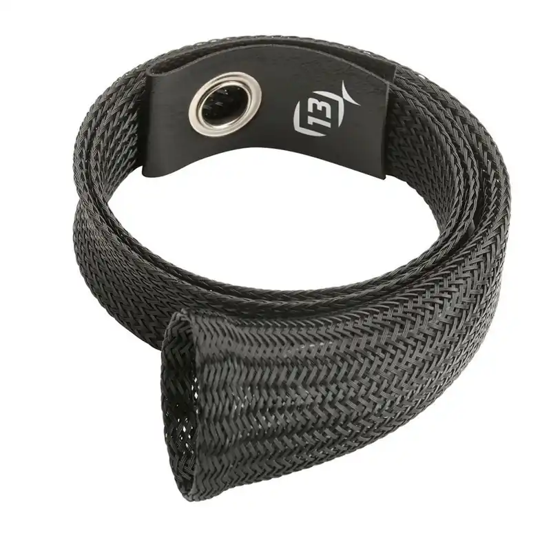 13 Fishing Ice Rod Sleeve - Black w/ Leather Tip Black 30"