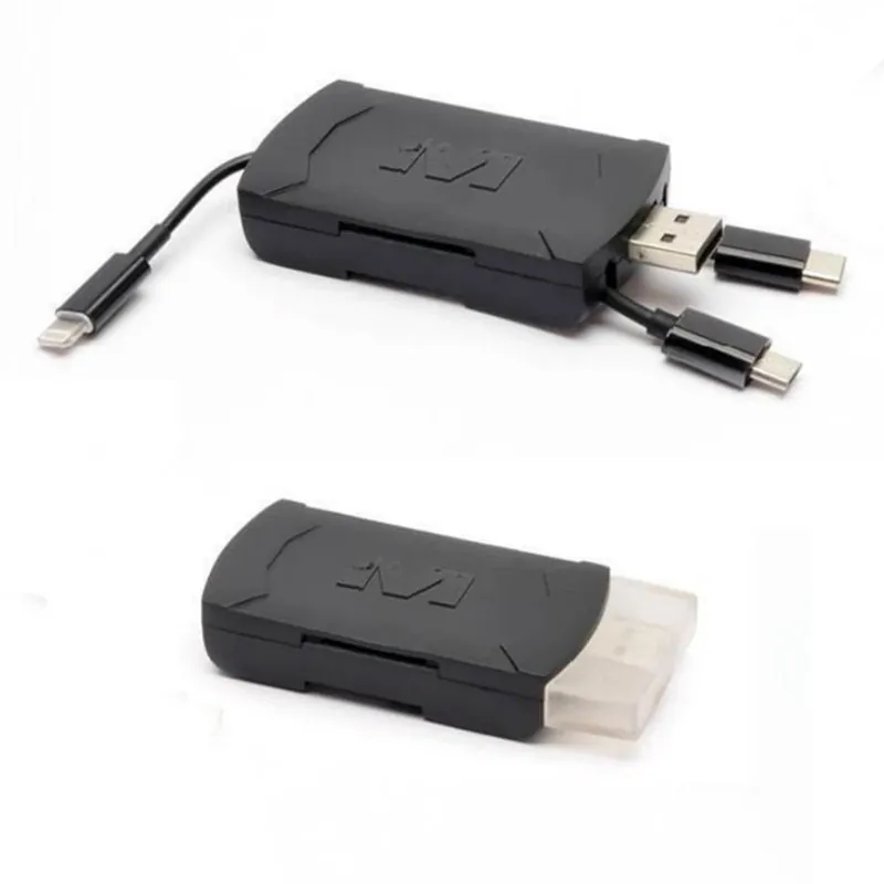 Muddy 4-IN-1 SD Card Reader Connects to Most Devices Black