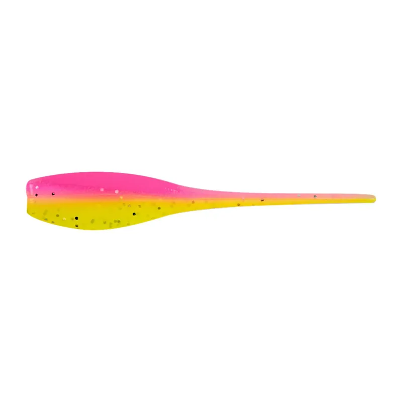 Bobby Garland Mo‘Glo Baby Shad Glow-In-The-Dark 2" Soft Plastic 18 pack Electric Lemonade 2"