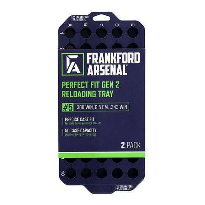 Frankford Perfect Fit Gen2 Reloading Tray 6 45 Colt 44 Rem Mag 30-30 Win 2 Pk