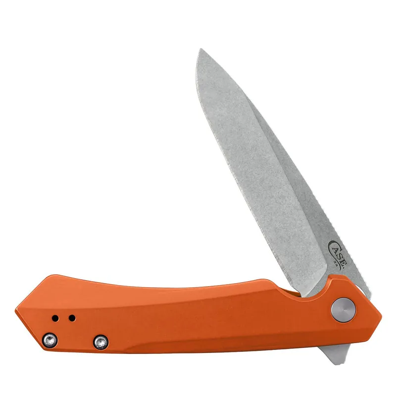 Case XX Kinzua 64696 Frame Lock S35VN Steel & Orange Aluminum Folding Pocket Knife