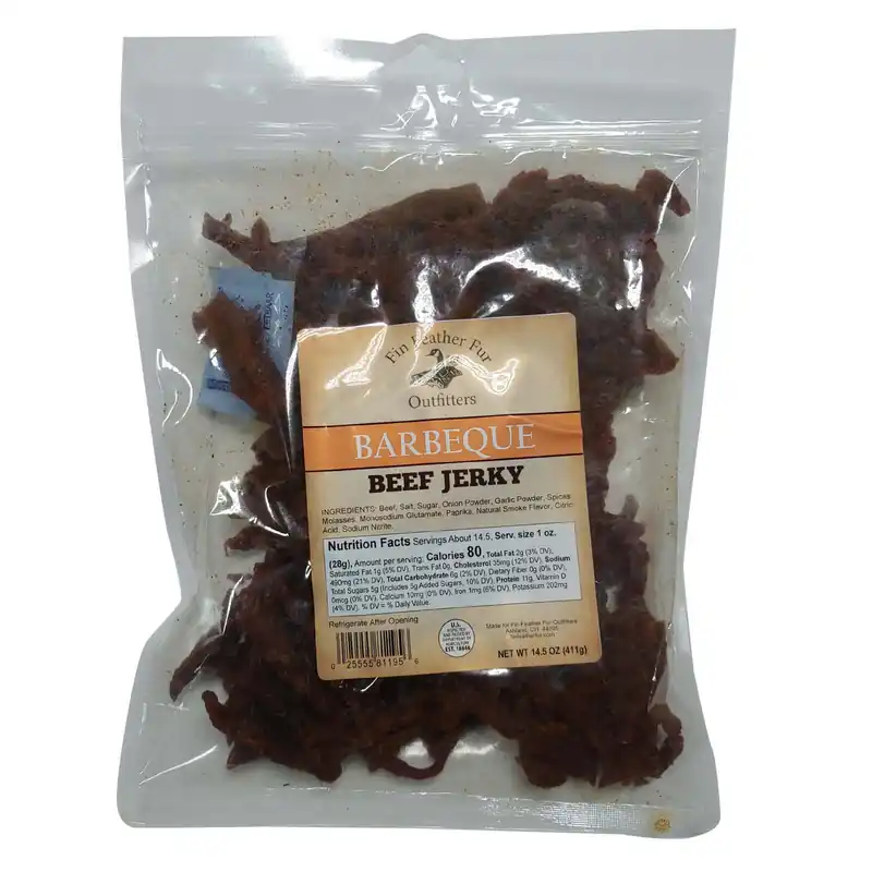 Fin Feather Fur Outfitters BBQ Beef Jerky 14.5 Oz