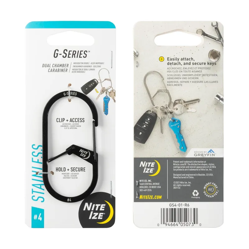 Nite Ize G-Series Dual Chamber Carabiner Black 4