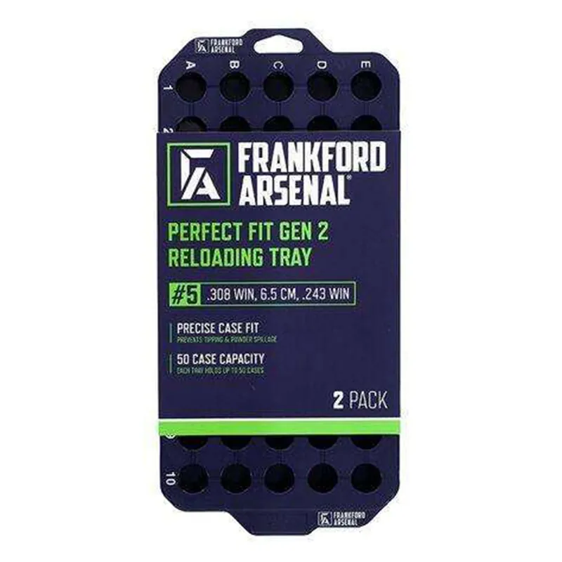 Frankford Perfect Fit Gen2 Reloading Tray 8 338 Lapua 45-70 Gov 2 Pk
