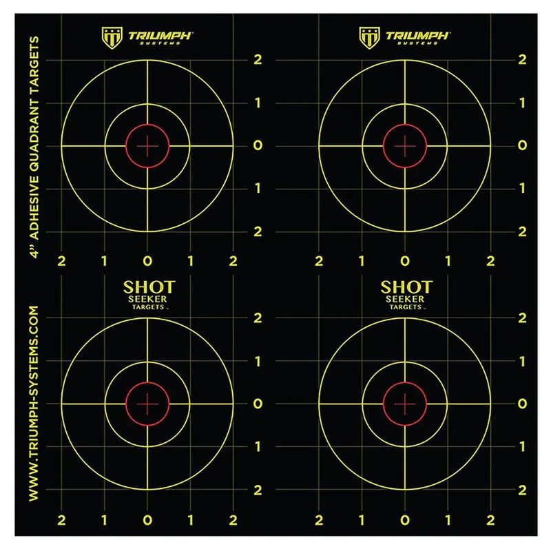 Triumph Shot Seeker Sight-In Targets Adhesive Hi-Vis 10 Pack