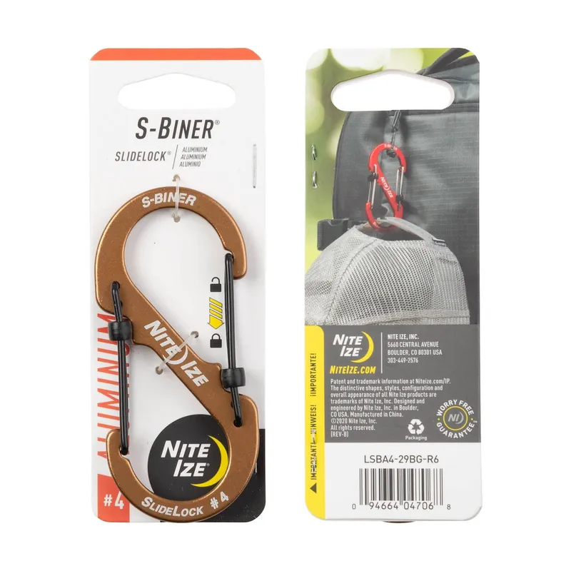 Nite Ize S-Biner Slidelock Aluminum Coyote