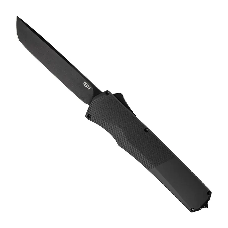 Tekto A5 SPRY Series Switchblade Black Grip Black Tanto Blade 3.5"