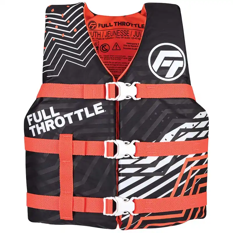 FULL THROTTLE YOUTH NYLON LIFE JACKET - PINK