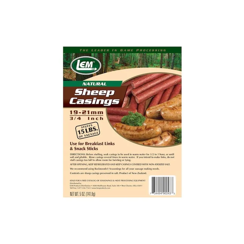 LEM Natural Sheep Sausage Casing 19mm 5 oz