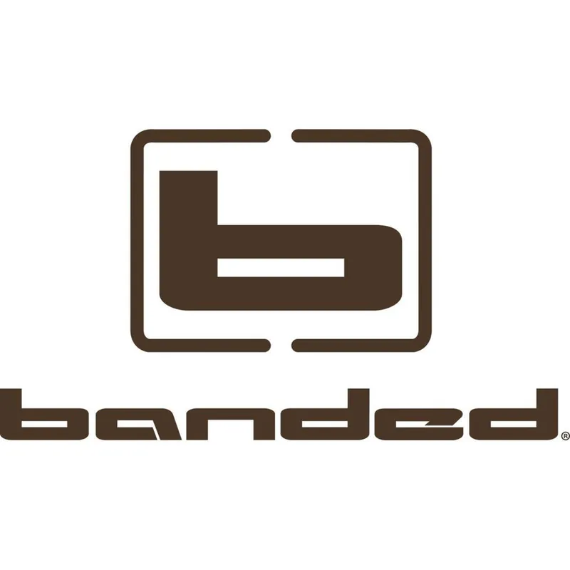 Banded Logo Decal - Horizontal - White 9in
