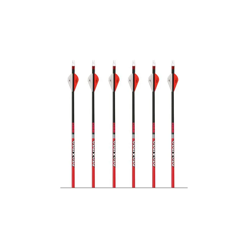 Carbon Express Maxima Red 250 Blazer Vane 6 Pack, 50753